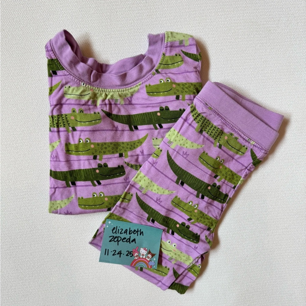Little Sleepies purple crocs pj set